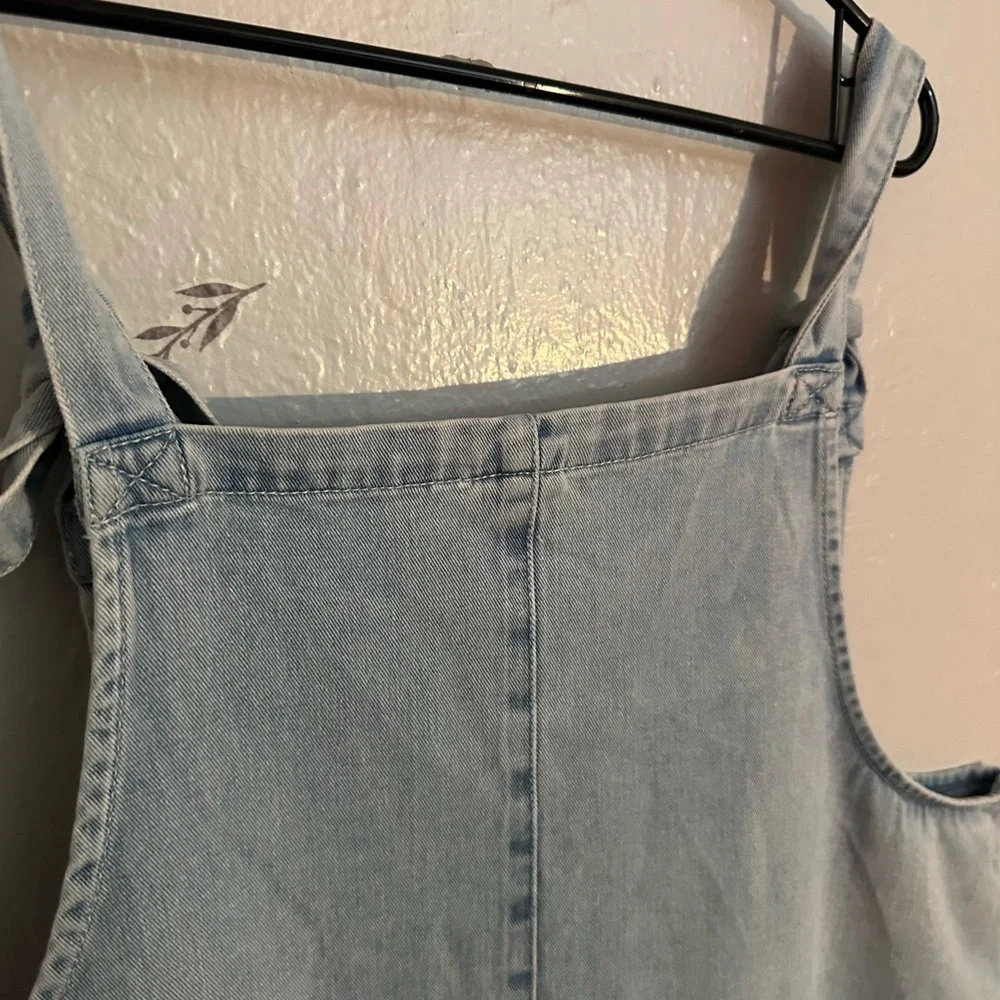 Lucy & Yak Originals Light Wash Denim Overalls Size L/R (Organic Cotton) - Picture 13 of 13